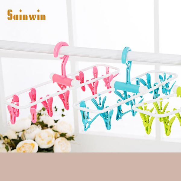 hangers & racks sainwin 2pcs/lot 12clip plastic hanger folding drying rack underwear socks clip multifunctional clothes
hangers & racks sainwin 2pcs/lot 12clip plastic hanger folding drying rack underwear socks clip multifunctional clothes