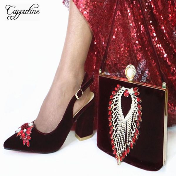 dress shoes capputine arrival decoration with rhinestone and bags set summer african sandals women bag for wedding, Black
dress shoes capputine arrival decoration with rhinestone and bags set summer african sandals women bag for wedding, Black