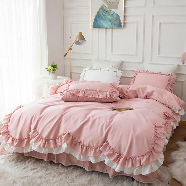 bedding sets soft fashion 4 piece set cotton single bedroom luxury solid color juegos de cama home textile di50ct
bedding sets soft fashion 4 piece set cotton single bedroom luxury solid color juegos de cama home textile di50ct