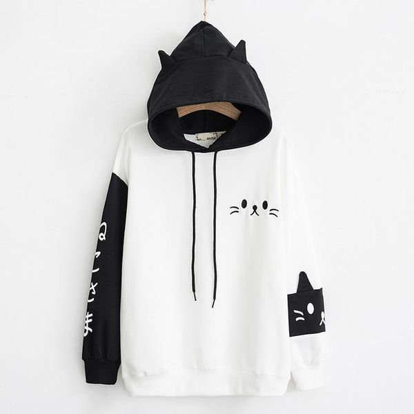 women's hoodies & sweatshirts sweet japanese style kawaii cat embroid sleeve women girl couple white black montage pullovers sweatshirt
women's hoodies & sweatshirts sweet japanese style kawaii cat embroid sleeve women girl couple white black montage pullovers sweatshirt