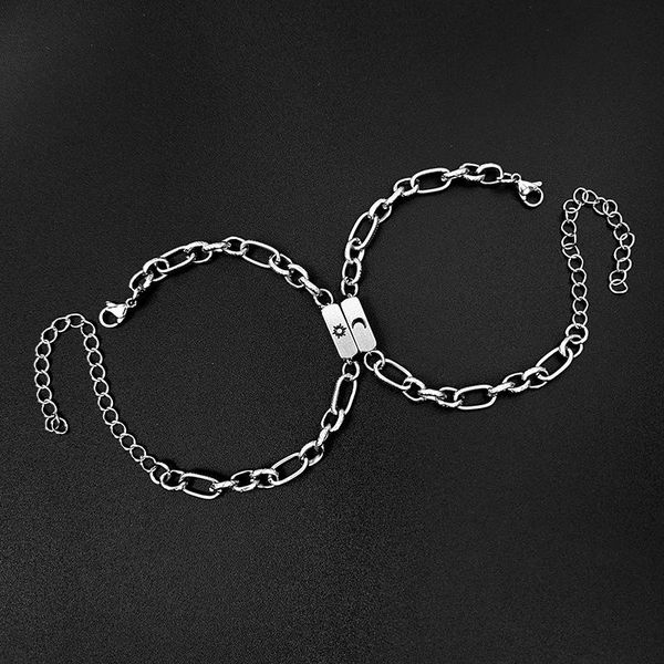charm bracelets 2pcs /set paired magnet sun moon stainless steel bracelet for couples men and women jewelry gifts, Golden;silver
charm bracelets 2pcs /set paired magnet sun moon stainless steel bracelet for couples men and women jewelry gifts, Golden;silver