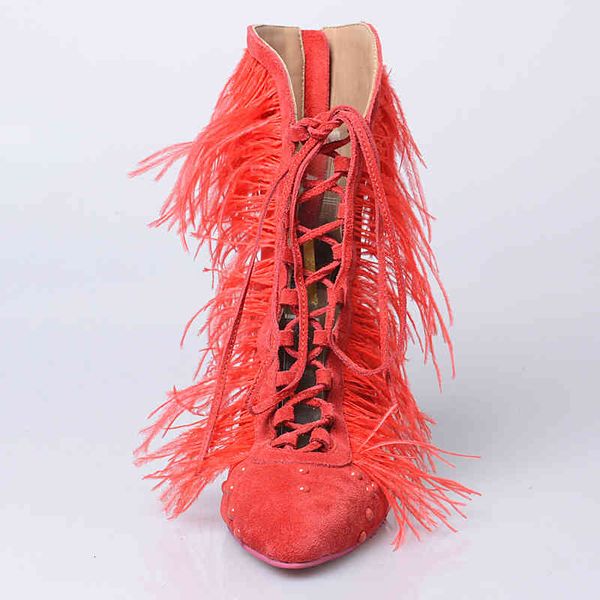 boot red beige suede leather ankle feather pointed toe shoes high heels woman cross tied lace to fashion mujer zapatos, Black
boot red beige suede leather ankle feather pointed toe shoes high heels woman cross tied lace to fashion mujer zapatos, Black