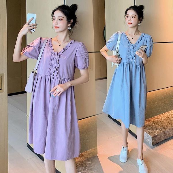 maternity dresses 519# clothes summer cotton short sleeve loose v neck mid-long dress for pregnant women mom, White
maternity dresses 519# clothes summer cotton short sleeve loose v neck mid-long dress for pregnant women mom, White
