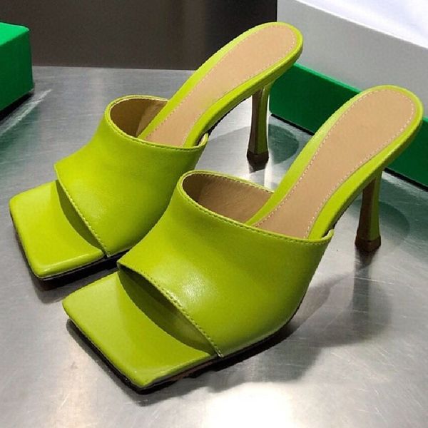 high heel mules new slippers woman green genuine leather square toe stiletto party shoes slip on casual sandals mujer, Black
high heel mules new slippers woman green genuine leather square toe stiletto party shoes slip on casual sandals mujer, Black