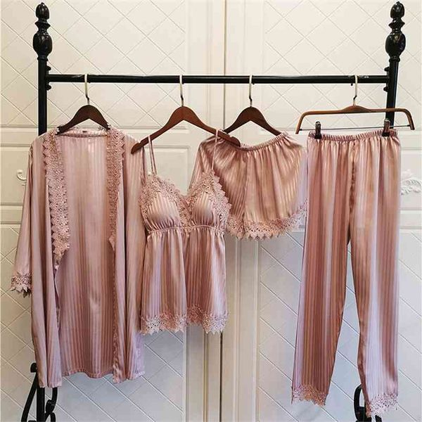 mechcitiz 4 pc pajamas sets silk pyjama sleepwear pant spring satin lace pijamas homewear clothes lingerie robe 210809, Black;red
mechcitiz 4 pc pajamas sets silk pyjama sleepwear pant spring satin lace pijamas homewear clothes lingerie robe 210809, Black;red