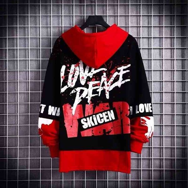 men's hoodies & sweatshirts autumn winter hip hop loose hooded sweater male fleece student korean false two-piece coat pullover pr, Black
men's hoodies & sweatshirts autumn winter hip hop loose hooded sweater male fleece student korean false two-piece coat pullover pr, Black