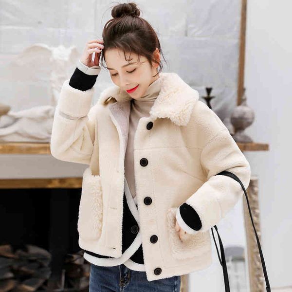 women's wool & blends kmetram faux fur coat female lamb jacket winter clothes 2021 warm parka korean outwear manteau femme my4313, Black
women's wool & blends kmetram faux fur coat female lamb jacket winter clothes 2021 warm parka korean outwear manteau femme my4313, Black