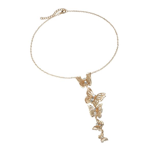 simple long butterfly tassel dangle necklace for women hollower geometric crystal necklaces shiny party jewelry accessories gift, Silver
simple long butterfly tassel dangle necklace for women hollower geometric crystal necklaces shiny party jewelry accessories gift, Silver