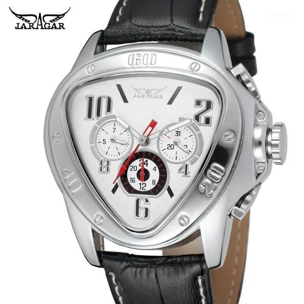 jaragar creative triangle white men automatic watch 3 dials fashion speed racing car sport watches mechanical wristwatch relojes wristwatche, Slivery;brown
jaragar creative triangle white men automatic watch 3 dials fashion speed racing car sport watches mechanical wristwatch relojes wristwatche, Slivery;brown