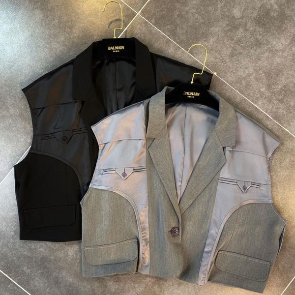 women's vests women vest patchwork color matching short black coats vintage casual all match jacket 2021 v659, Black;white
women's vests women vest patchwork color matching short black coats vintage casual all match jacket 2021 v659, Black;white