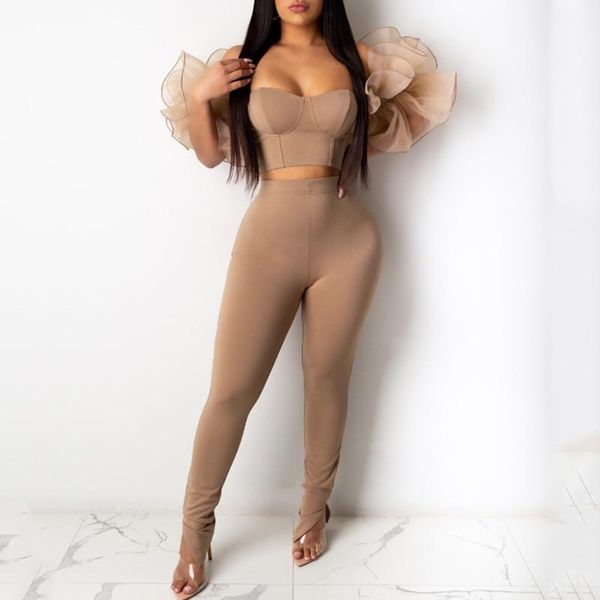 two piece sets for women summer off shoulder t-shirt solid long sleeve pencil pants set party ladies two-piece women's tracksuits, Gray
two piece sets for women summer off shoulder t-shirt solid long sleeve pencil pants set party ladies two-piece women's tracksuits, Gray
