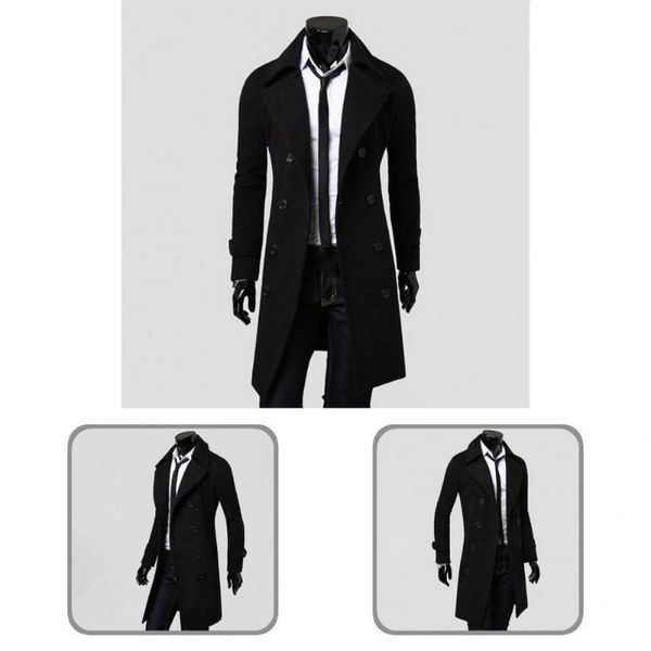 men's jackets men jacket simple autumn winter double-breasted windproof thick for business coat long trench, Black;brown
men's jackets men jacket simple autumn winter double-breasted windproof thick for business coat long trench, Black;brown