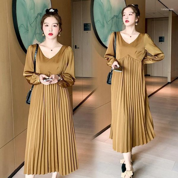 maternity dresses pregnant women spring autumn dress fashion v-neck pleated high waist long sleeve elegant pregnancy clothes1, White
maternity dresses pregnant women spring autumn dress fashion v-neck pleated high waist long sleeve elegant pregnancy clothes1, White