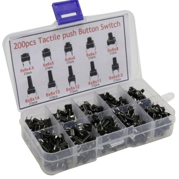 models 100pcs/200pcs 6*6 tact switch tactile push button kit height: 4.3mm~13mm dip 4p micro 6x6 key outdoor gadgets
models 100pcs/200pcs 6*6 tact switch tactile push button kit height: 4.3mm~13mm dip 4p micro 6x6 key outdoor gadgets