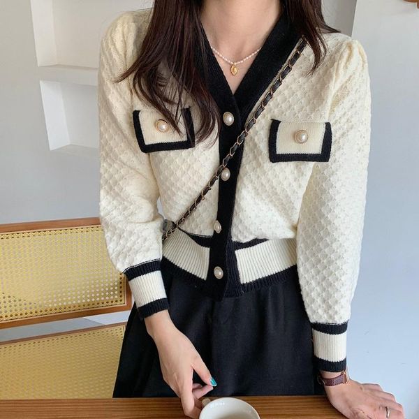 women's knits & tees elegant ol long sleeve o neck women sweaters 2021 autumn winter button cardigans korean cropped cardigan, White
women's knits & tees elegant ol long sleeve o neck women sweaters 2021 autumn winter button cardigans korean cropped cardigan, White