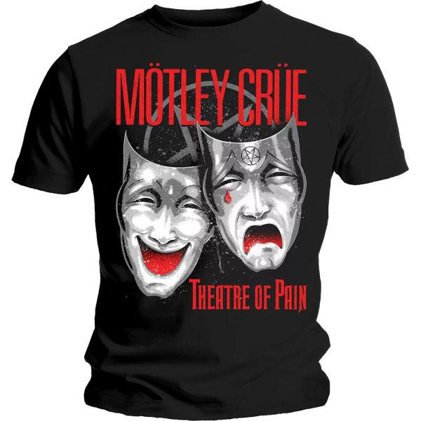 official motley crue t shirt theatre of pain cry black classic rock metal band, White;black
official motley crue t shirt theatre of pain cry black classic rock metal band, White;black