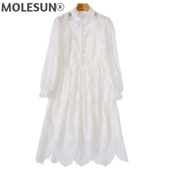 casual dresses didabole summer women's white lace embroidery hollow button decoration long sleeve elegant fashion party dress, Black;gray
casual dresses didabole summer women's white lace embroidery hollow button decoration long sleeve elegant fashion party dress, Black;gray