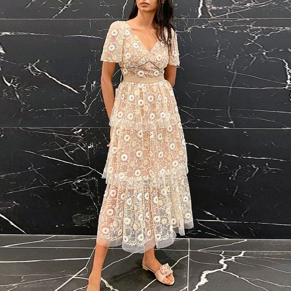 dresses luxury flower sequin sleeved midi summer women bithday party deep v neck tunic mesh cake long, Black;gray
dresses luxury flower sequin sleeved midi summer women bithday party deep v neck tunic mesh cake long, Black;gray