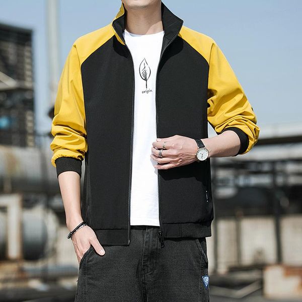 men's jackets jacket fall winter trend fashion patchwork stand collar coat long-sleeved casual windbreaker outwear male clothes, Black;brown
men's jackets jacket fall winter trend fashion patchwork stand collar coat long-sleeved casual windbreaker outwear male clothes, Black;brown