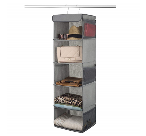 shelf hanging closet organizer space saver, roomy breathable shelves with 6 side accessories pockets & 2 sturdy hooks storage boxes bins
shelf hanging closet organizer space saver, roomy breathable shelves with 6 side accessories pockets & 2 sturdy hooks storage boxes bins