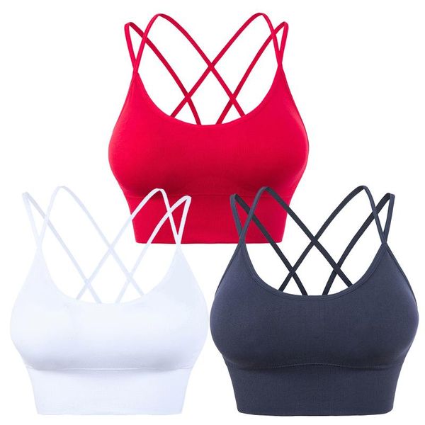 yoga outfit 3pcs low back bralette ladies u backless women's solid color rimless sports bra cross vest underwear top
yoga outfit 3pcs low back bralette ladies u backless women's solid color rimless sports bra cross vest underwear top