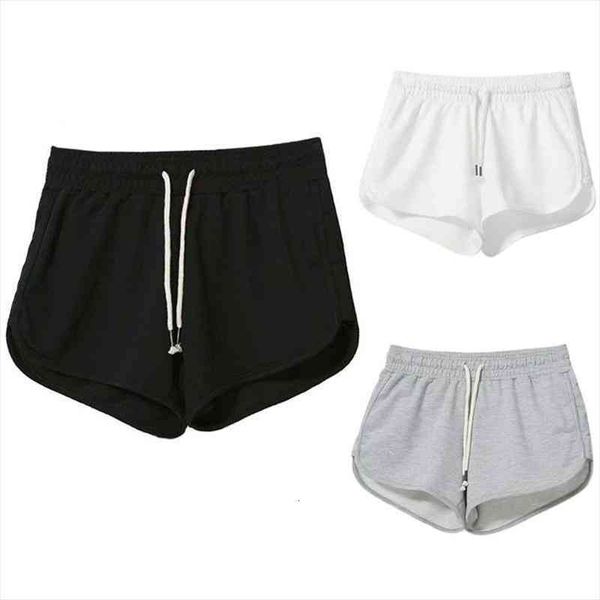 summer workout dolphin hem drawstring womens short waist fitness booty solid color running activewear, White;black
summer workout dolphin hem drawstring womens short waist fitness booty solid color running activewear, White;black