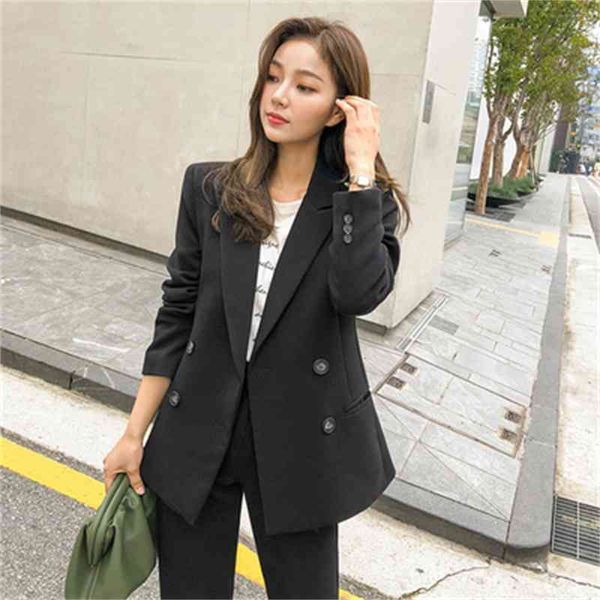 women's two piece pants double button suit, business and work party buckle jacket, fashion pants, two-piece set, White
women's two piece pants double button suit, business and work party buckle jacket, fashion pants, two-piece set, White