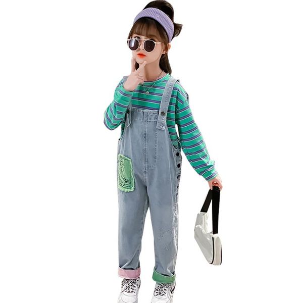 clothing sets girls clothes set striped tshirt + denim jumpsuit costumes for casual style tracksuits children, White
clothing sets girls clothes set striped tshirt + denim jumpsuit costumes for casual style tracksuits children, White