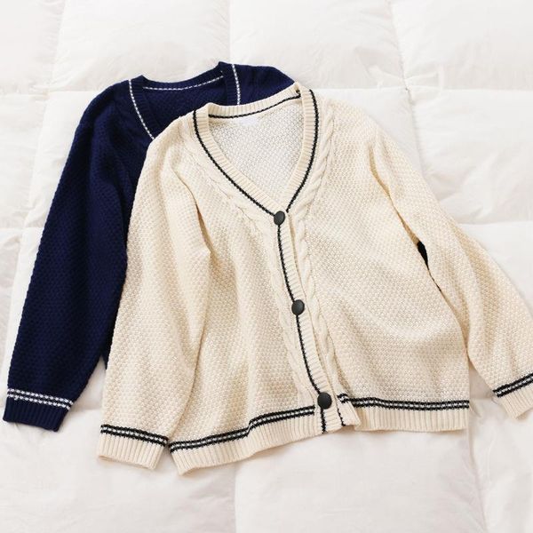 autumn winter knitted cropped womens sweaters plus size coat v neck single breasted korean loose outwear q147, White;black
autumn winter knitted cropped womens sweaters plus size coat v neck single breasted korean loose outwear q147, White;black