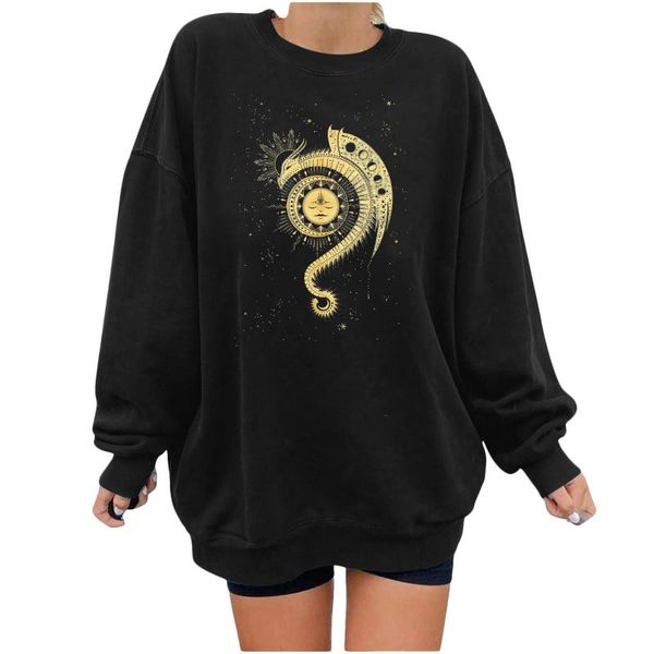 women's hoodies & sweatshirts long sleeve oversized women harajuku sun dragon print sudaderas con capucha moletom feminino sweetshirts, Black
women's hoodies & sweatshirts long sleeve oversized women harajuku sun dragon print sudaderas con capucha moletom feminino sweetshirts, Black