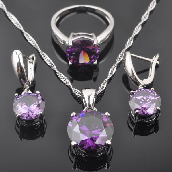 wedding jewelry sets silver 925 purple crystal bridal earrings for women costume rings necklace pendant set brthday gift qz0223, Slivery;golden
wedding jewelry sets silver 925 purple crystal bridal earrings for women costume rings necklace pendant set brthday gift qz0223, Slivery;golden