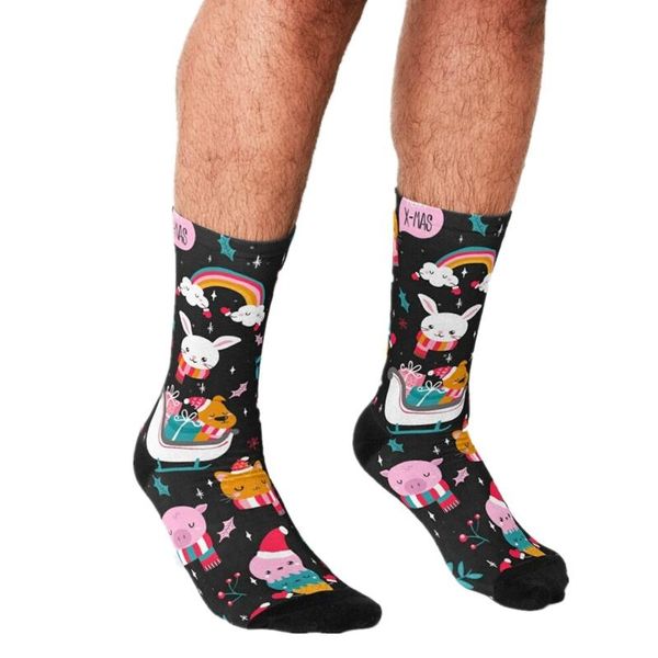 men's socks funny christmas pattern of cats dogs printed hip hop happy cute boys street style crazy for men, Black
men's socks funny christmas pattern of cats dogs printed hip hop happy cute boys street style crazy for men, Black