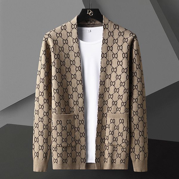 men's jackets autumn and winter brand luxury knitted sweater men's fashion jacket pocket casual coat, Black;brown
men's jackets autumn and winter brand luxury knitted sweater men's fashion jacket pocket casual coat, Black;brown