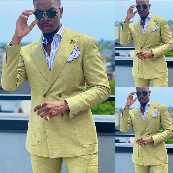 two-pieces business casual yellow men suits double breasted custom made slim suit fit groom party coat tailored work wear, Black;gray
two-pieces business casual yellow men suits double breasted custom made slim suit fit groom party coat tailored work wear, Black;gray