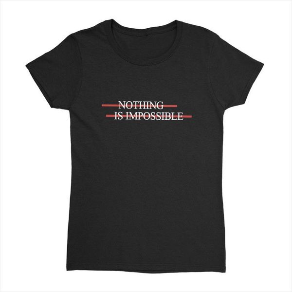 women's t-shirt women t-shirts nothing is impossible leisure 100% cotton tee shirt short sleeve harajuku pattern t o neck clothes party, White
women's t-shirt women t-shirts nothing is impossible leisure 100% cotton tee shirt short sleeve harajuku pattern t o neck clothes party, White