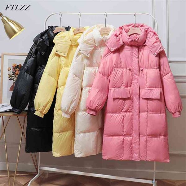 winter women hooded thickness warm long down coat stand collar loose female 90% white duck parkas outwear 210430, Black
winter women hooded thickness warm long down coat stand collar loose female 90% white duck parkas outwear 210430, Black