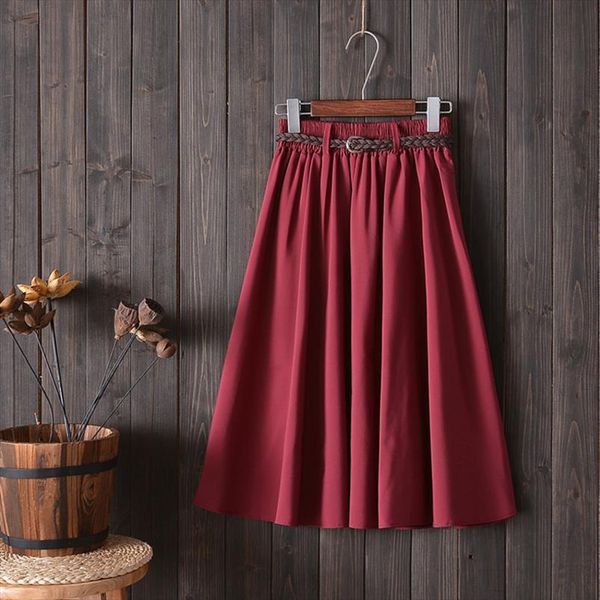 midi knee length summer with belt womens skirt fashion korean high waist pleated a line school female, Black
midi knee length summer with belt womens skirt fashion korean high waist pleated a line school female, Black