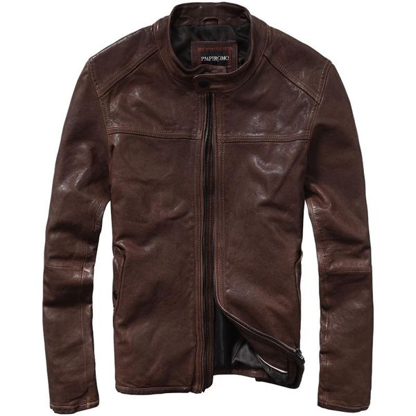 men's autumn genuine leather jacket collar sheep simple slim motorcycle male & faux, Black
men's autumn genuine leather jacket collar sheep simple slim motorcycle male & faux, Black