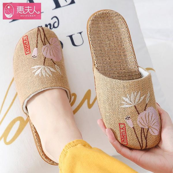 slippers summer casual slides women men flax chinese embroidery flowers platform sandals flip flops lovers indoor, Black
slippers summer casual slides women men flax chinese embroidery flowers platform sandals flip flops lovers indoor, Black