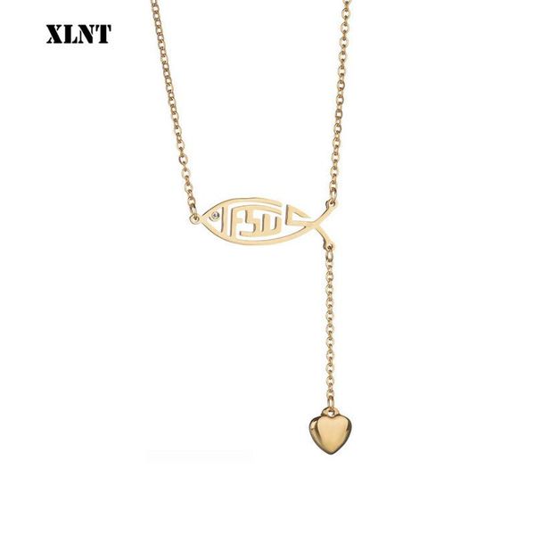 pendant necklaces xlnt stainless steel necklace for women man lover's sharp jesus fish shape color engagement jewelry, Silver
pendant necklaces xlnt stainless steel necklace for women man lover's sharp jesus fish shape color engagement jewelry, Silver