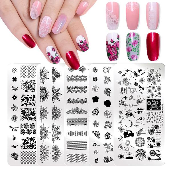 nail art templates nicole diary stamping plates flower rose lotus lace stamp template mandala flora leaf image printing stencil, White
nail art templates nicole diary stamping plates flower rose lotus lace stamp template mandala flora leaf image printing stencil, White