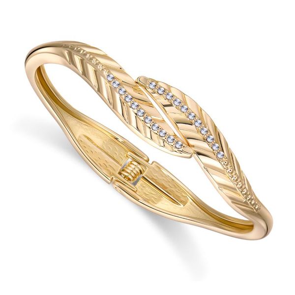 bangle fashion statement leaf shape bracelet cuff for women gold plated metal open trendy jewelry, Black
bangle fashion statement leaf shape bracelet cuff for women gold plated metal open trendy jewelry, Black