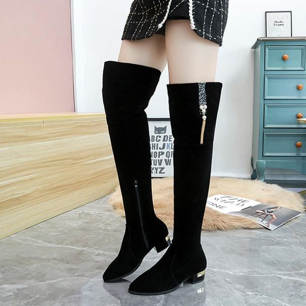 boots winter over-the-knee fashion long-tube women's were thin stretch rhinestones fashionable and suede high-tube, Black
boots winter over-the-knee fashion long-tube women's were thin stretch rhinestones fashionable and suede high-tube, Black