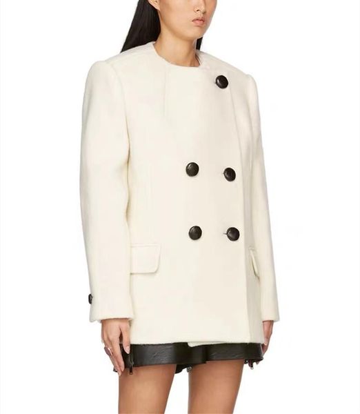 women's wool & blends women duble-breasted coat o-neck woolen simple ladies retro elegant pockets jacket 2021 winter female back slit o, Black
women's wool & blends women duble-breasted coat o-neck woolen simple ladies retro elegant pockets jacket 2021 winter female back slit o, Black