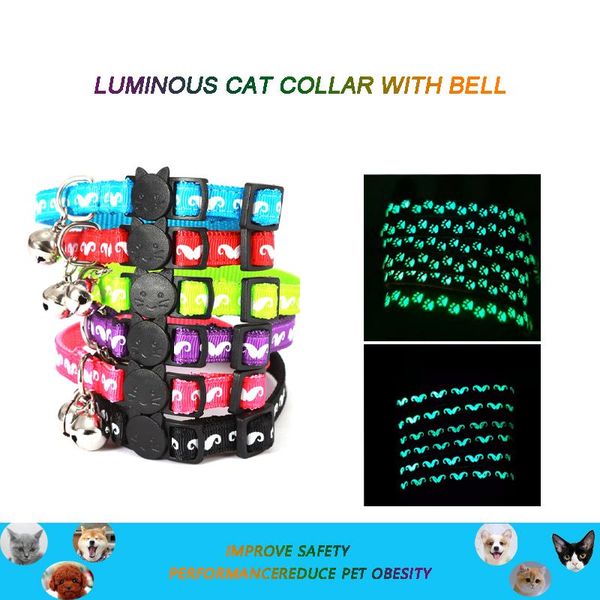 dog collars & leashes luminous cat and collar nylon bell print pet night safety necklace accessories
dog collars & leashes luminous cat and collar nylon bell print pet night safety necklace accessories