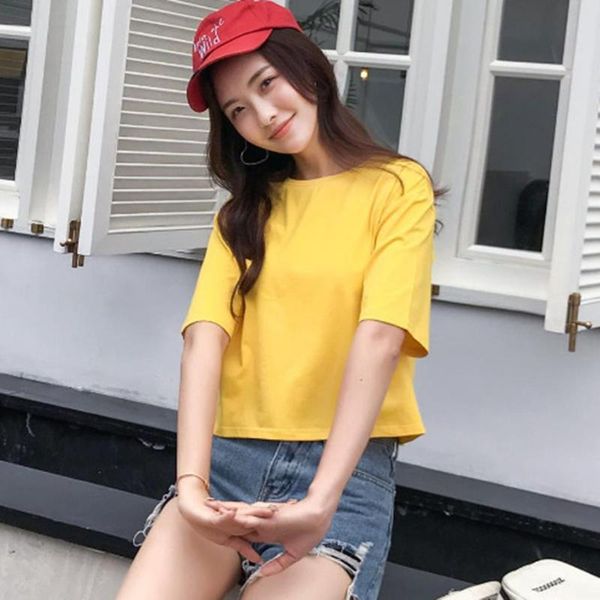 women's t-shirt round neck loose women creative style 2021 summer sweet korean cotton pullover base t, White
women's t-shirt round neck loose women creative style 2021 summer sweet korean cotton pullover base t, White