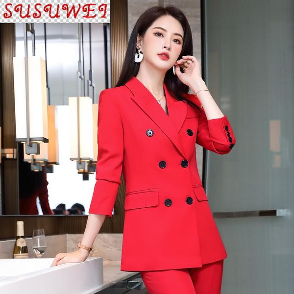 plus size women's autumn and winter suit pants two-piece high-quality office work clothes elegant jacket female trousers two piece, White
plus size women's autumn and winter suit pants two-piece high-quality office work clothes elegant jacket female trousers two piece, White