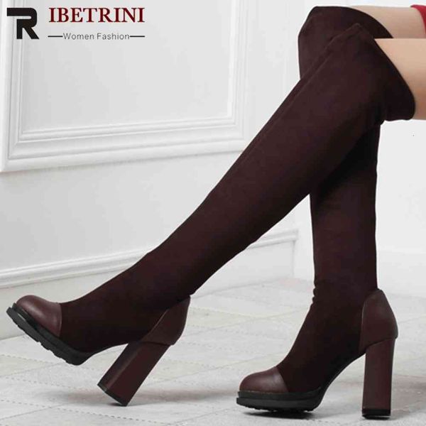 boots over the knee women flock slip on high heels platform boots simple autumn party prom shoes woman, Black
boots over the knee women flock slip on high heels platform boots simple autumn party prom shoes woman, Black
