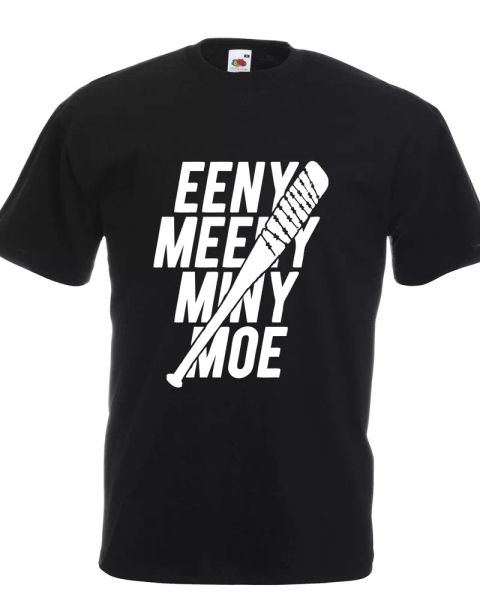 t-shirt the walking dead eeny, meeny, miny, moe tv series men and women, White;black
t-shirt the walking dead eeny, meeny, miny, moe tv series men and women, White;black