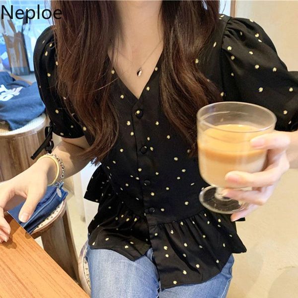 women's blouses & shirts neploe korean sweet v-neck puff sleeve lace up blouse women print vintage slim wait elegant blusas femme, White
women's blouses & shirts neploe korean sweet v-neck puff sleeve lace up blouse women print vintage slim wait elegant blusas femme, White